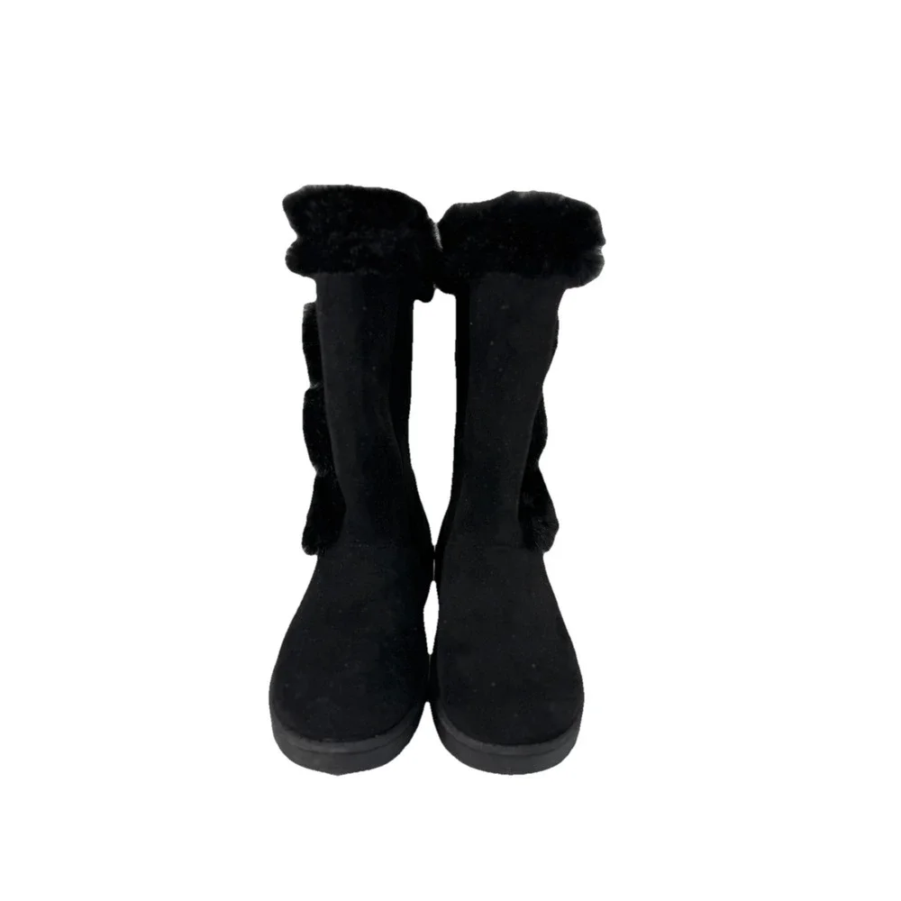 White Mountain Faux Fur Black Women's Size 6 No Box‎